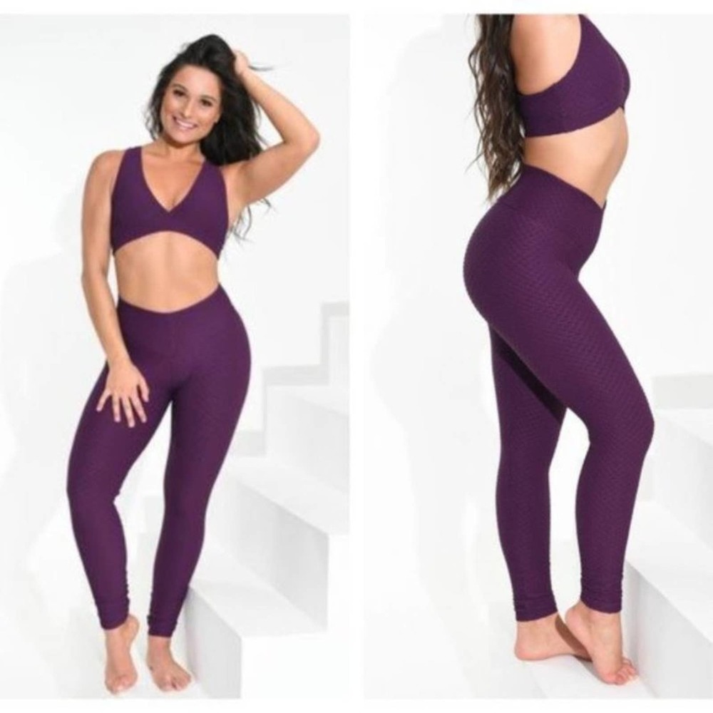 BOOTY BY BRABANTS Croco Skin Leggings Acai {3F46}